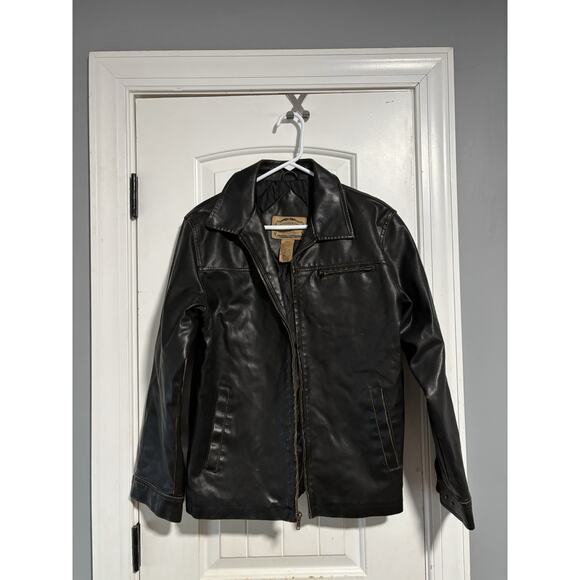 Vintage Whispering Smith ~ Men's Leather Jacket ~ Size L 14-16 - Picture 1 of 4